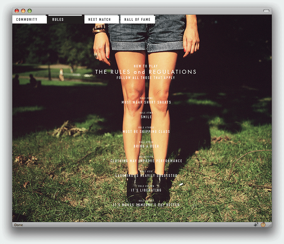 Short Shorts & Lawn Sports project image