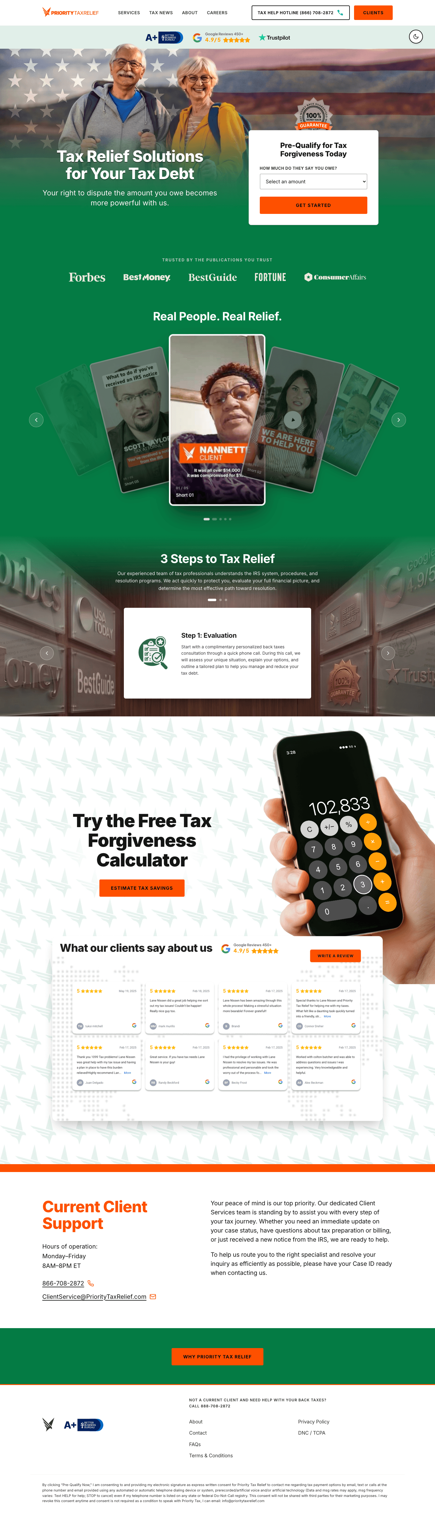 Redesigned marketing site, Homepage with hero section, social proof, and integrated calculator CTA.
