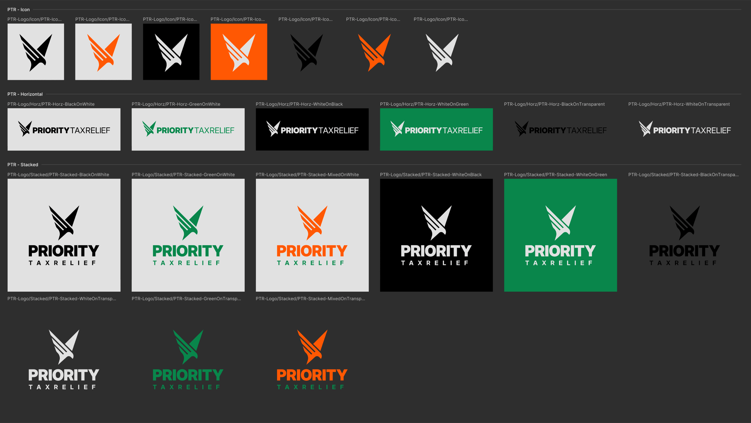 Complete logo package, all lockup variants, file formats, and usage specifications delivered to the team.
