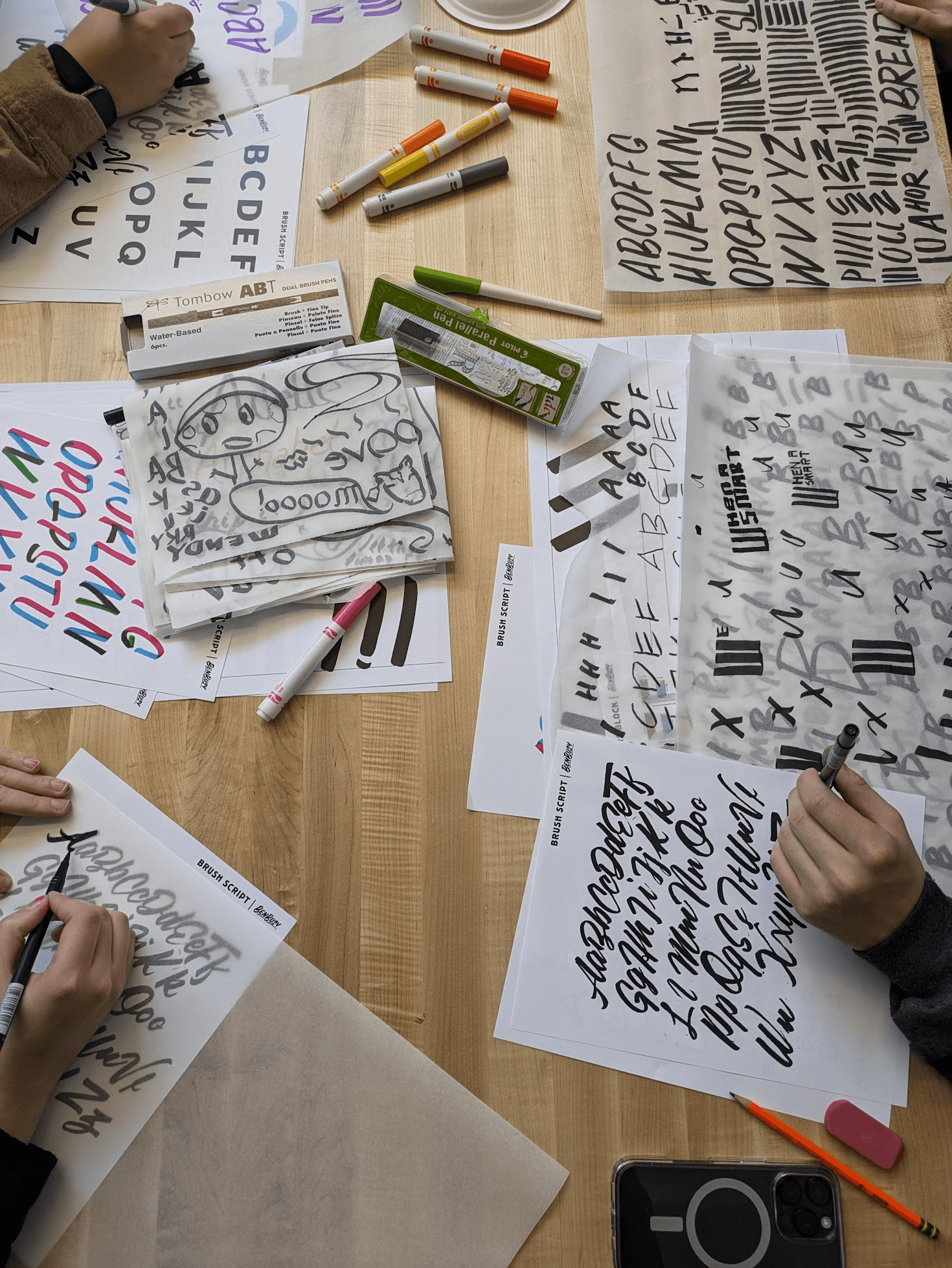 Lettering workshop led by Benjamin Hubbard