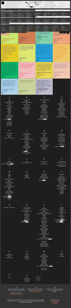 Seattle Creative Directory | Platform Design | Jonny McConnell