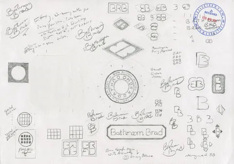 Logo sketches, early explorations