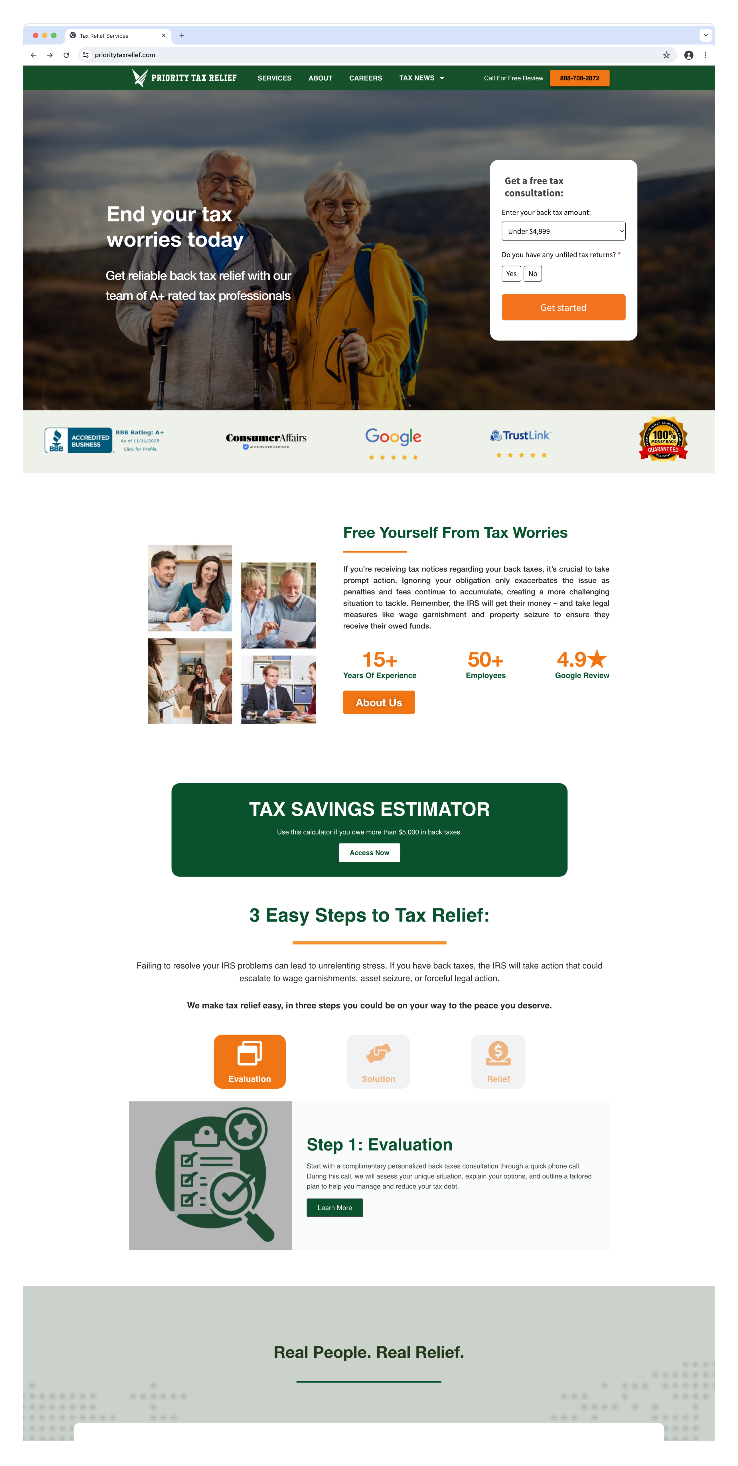 Where we started, existing About page before rebrand