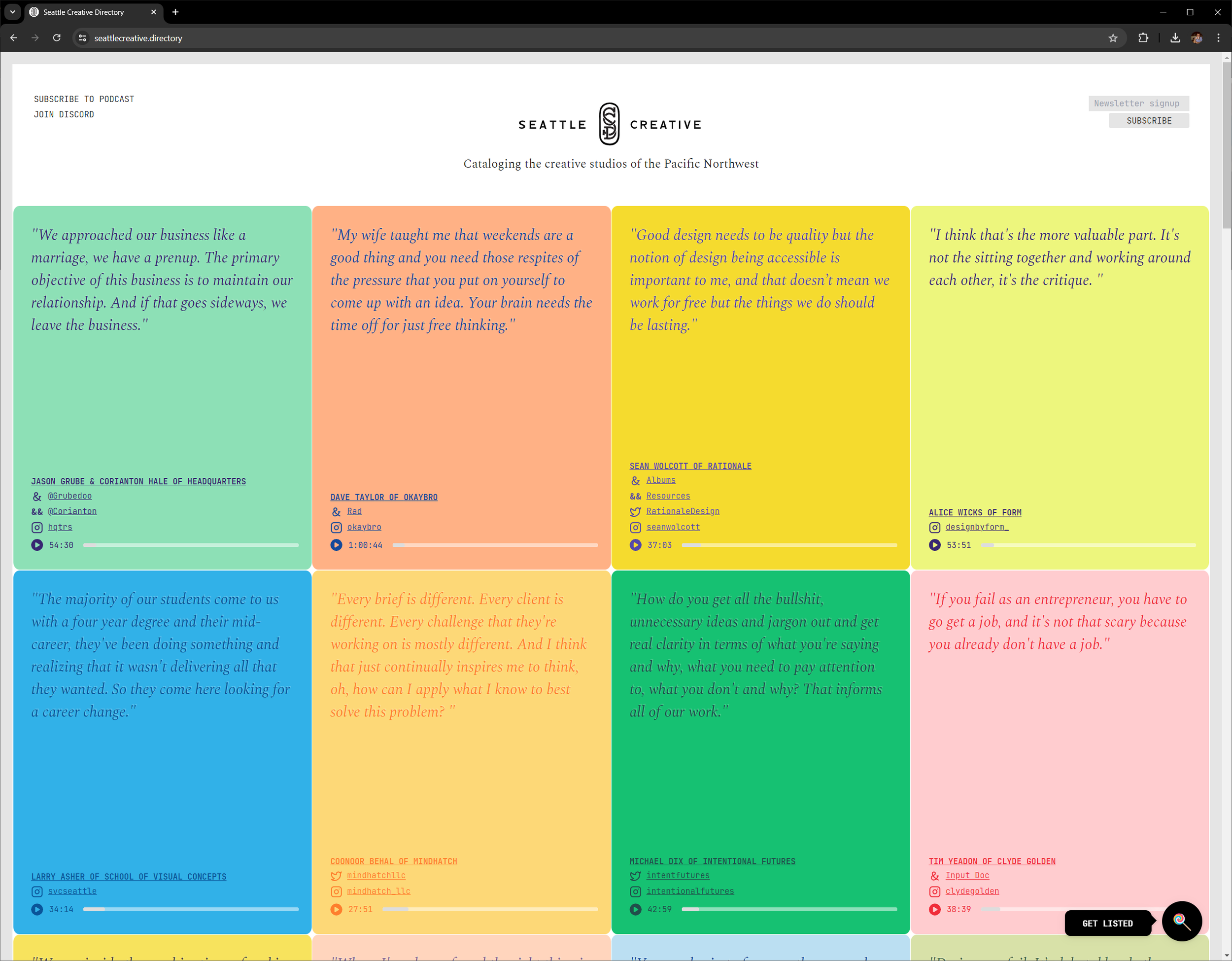 Seattle Creative Directory project image