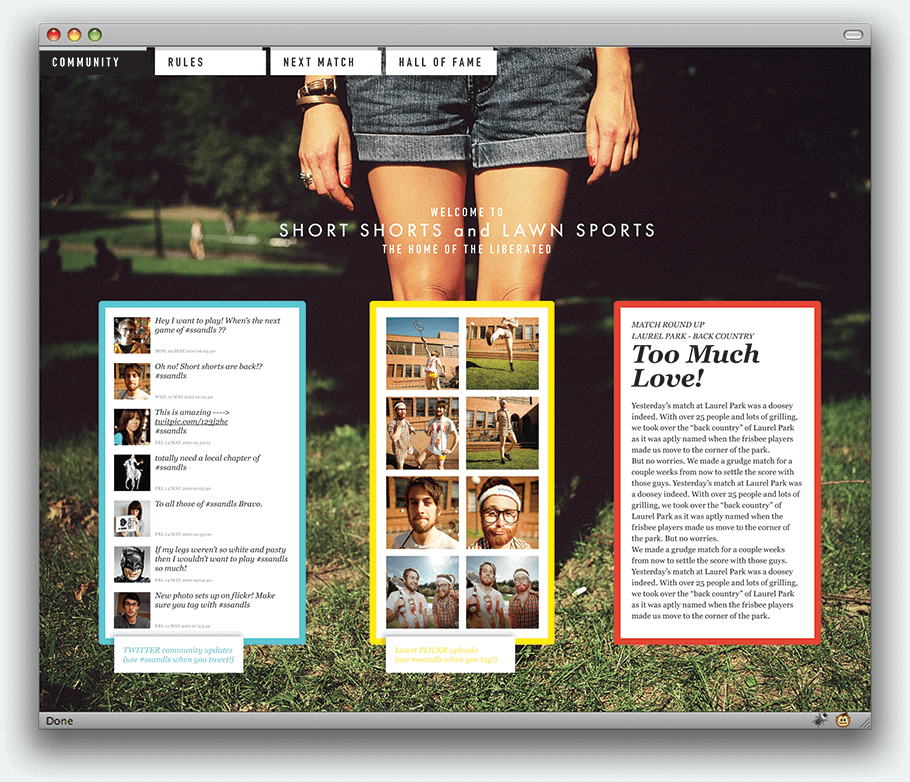 Short Shorts & Lawn Sports project image